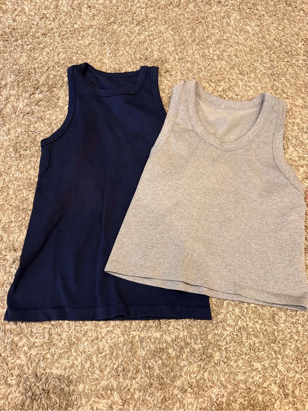 Danskin Navy & Light Gray Womens Tank Tops
